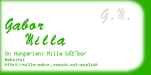 gabor milla business card